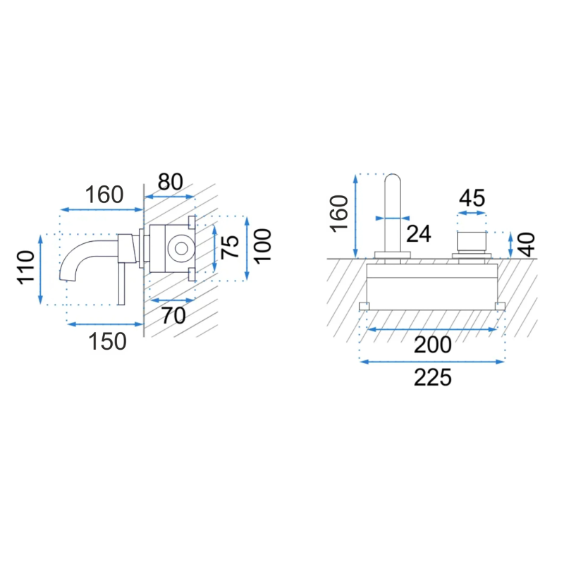 Elegancka Złota Bateria Podtynkowa LUNGO z Boxem - Wyjątkowy Styl i Funkcjonalność!