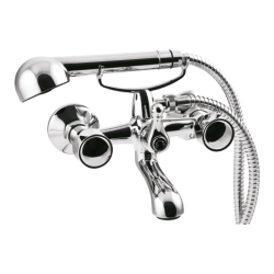 Invena MODENA Chrom - Luksusowy zestaw: bateria wannowa + natryskowy