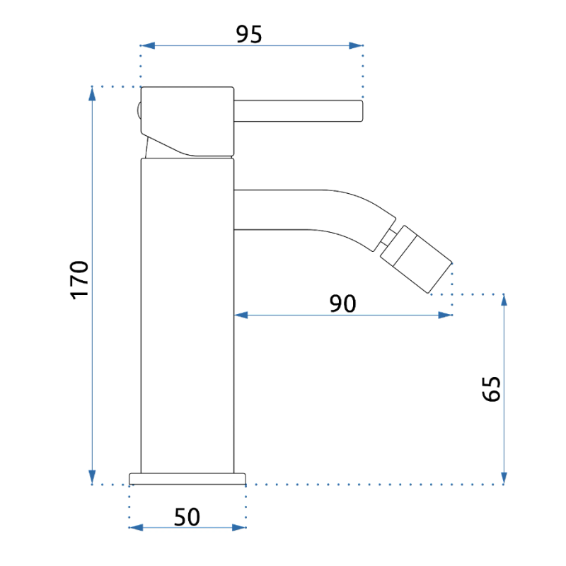 Lśniąca Bateria Bidetowa LUNGO – Złoty Blask w Twojej Łazience