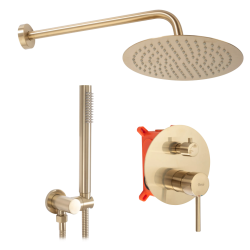 Elegancki Złoty Zestaw Prysznicowy Lungo z Boxem, REA-P4160