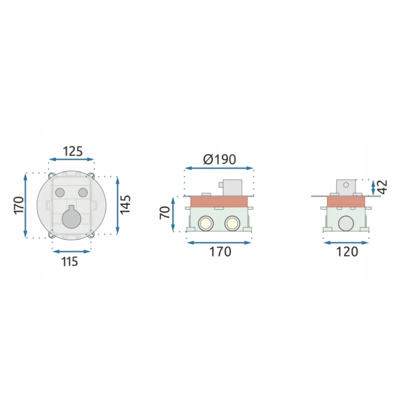 Ekskluzywny Złoty Zestaw Prysznicowy LUNGO z Termostatem - Łazienka w Szyku!
