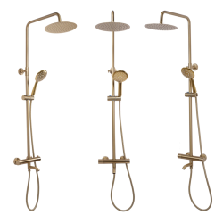 Ekskluzywny Zestaw Lungo: Złoty Termostat do Wanny i Prysznica