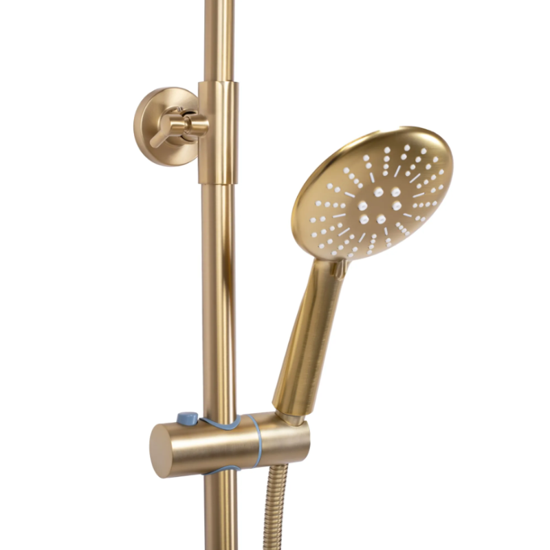 Ekskluzywny Zestaw Lungo: Złoty Termostat do Wanny i Prysznica