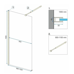 Stylowa Ścianka Prysznicowa Aero Brush Gold 100 - Elegancja w Twojej Łazience!