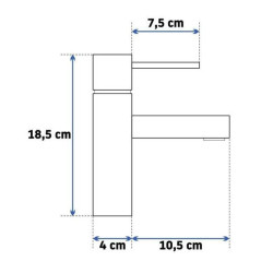 Elegancka bateria umywalkowa Tess - niska, chromowana REA-B8801