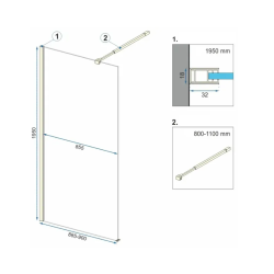 Elegancka Ścianka Prysznicowa Aero Brush Gold 120 cm - Luksusowa Prostota w Każdej Łazience!