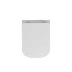 Innowacyjna Miska WC INVENA PAROS bezkołnierzowa z deską wolnoopadającą, klasyczna biel