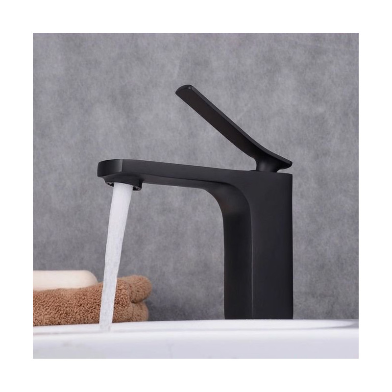 Czarna Bateria Łazienkowa Rea Sonic – Stylowy Wybór dla Twojej Umywalki!