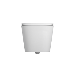 Innowacyjna Miska WC INVENA PAROS bezkołnierzowa z deską wolnoopadającą, klasyczna biel