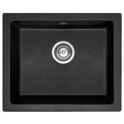 Ekskluzywny Zlewozmywak Granitowy NELS Czarny Metalik + Syfon Gratis