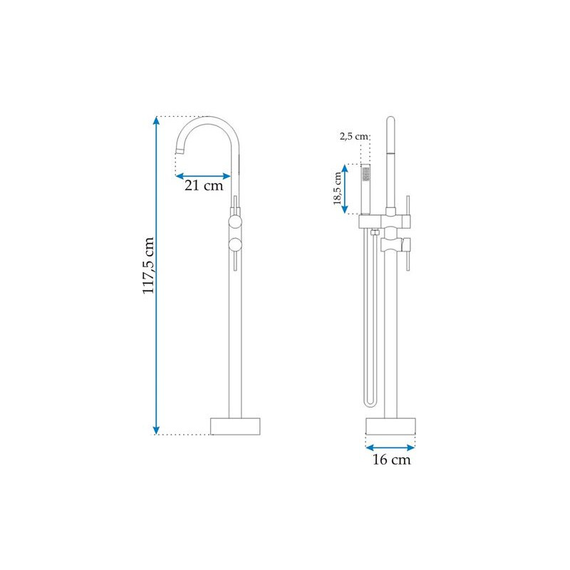 Elegancka Czarna Bateria Wannowa Podłogowa Lungo Ortis - Styl i Funkcjonalność