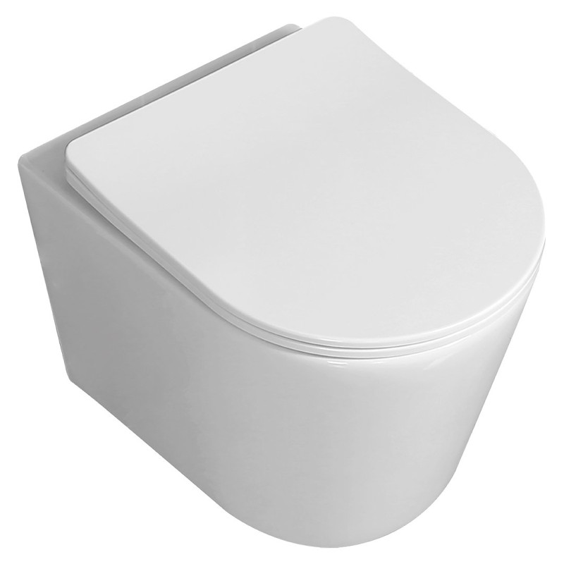 Miska WC JARI CycleOn Bezrantowa Wirowa Biała z Deską, Nowoczesny Design i Komfort!