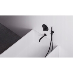 Elegancka Bateria Wannowa Lungo Czarna + Box - Styl i Funkcjonalność w Jednym!