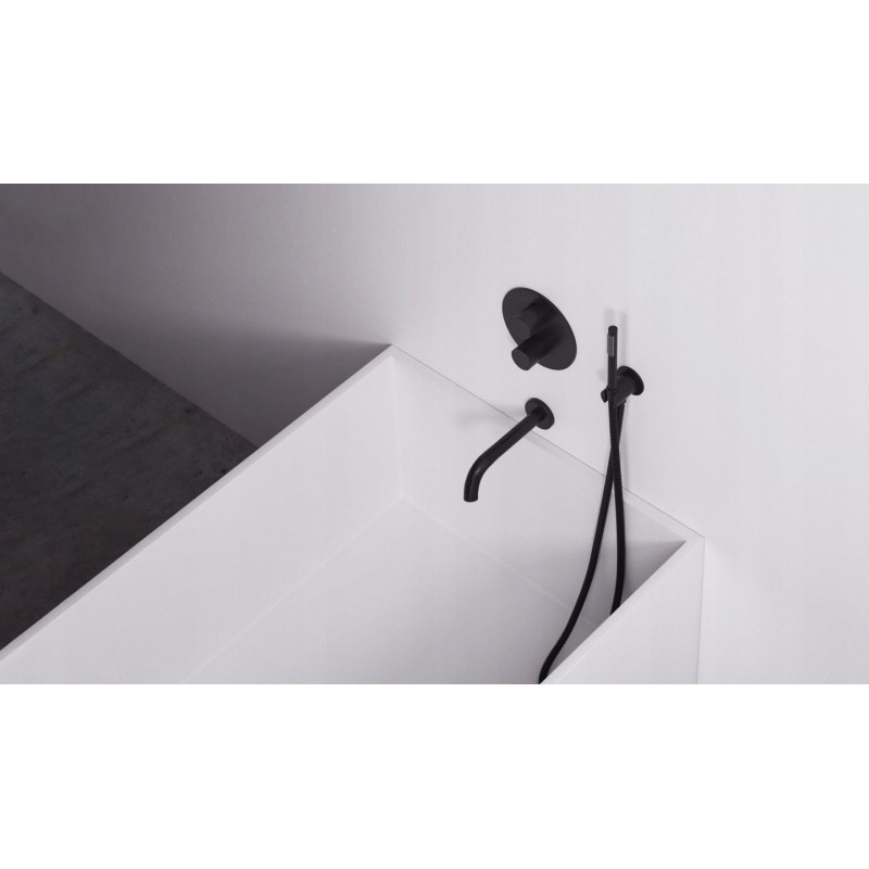 Elegancka Bateria Wannowa Lungo Czarna + Box - Styl i Funkcjonalność w Jednym!