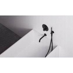 Elegancka Bateria Wannowa Lungo Czarna + Box - Styl i Funkcjonalność w Jednym!