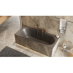 Elegancki zestaw wannowy Excellent PI w miedzi szczotkowanej - luksusowa kąpiel!