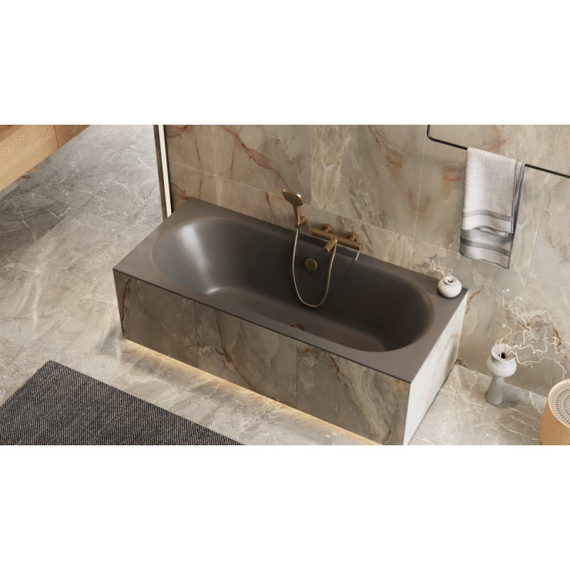 Elegancki zestaw wannowy Excellent PI w miedzi szczotkowanej - luksusowa kąpiel!