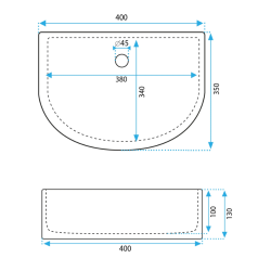 Elegancka Umywalka Clara - Nablatowa REA-U0631