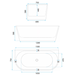 Wanna Relaksacyjna Capri 150 - Komfort i Styl w Twojej Łazience!
