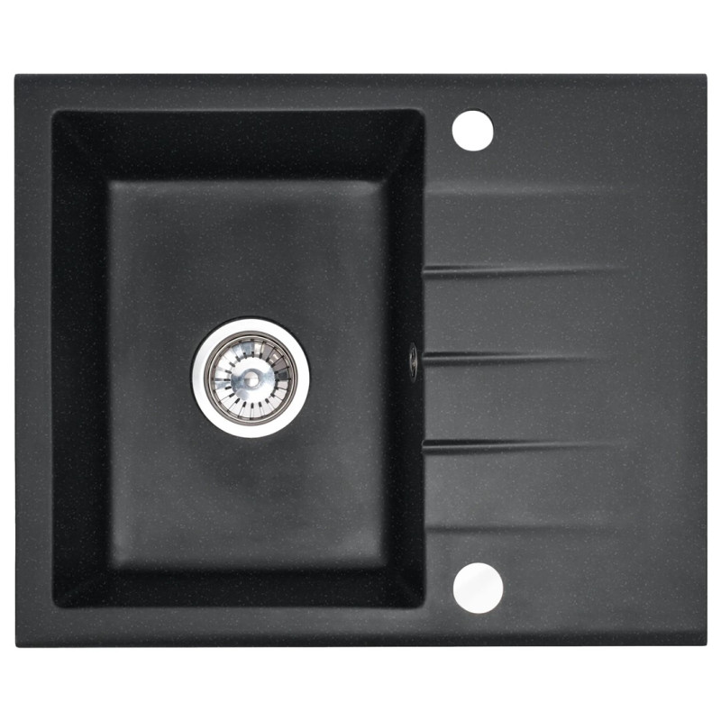 Elegancki Zlewozmywak Granitowy North Czarny + Syfon Gratis