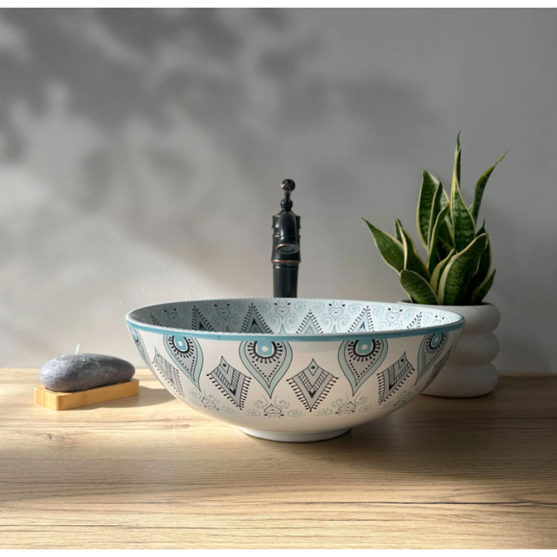 **Elegancka Umywalka Nablatowa MANDALA - Styl i Klasa w Twojej Łazience**