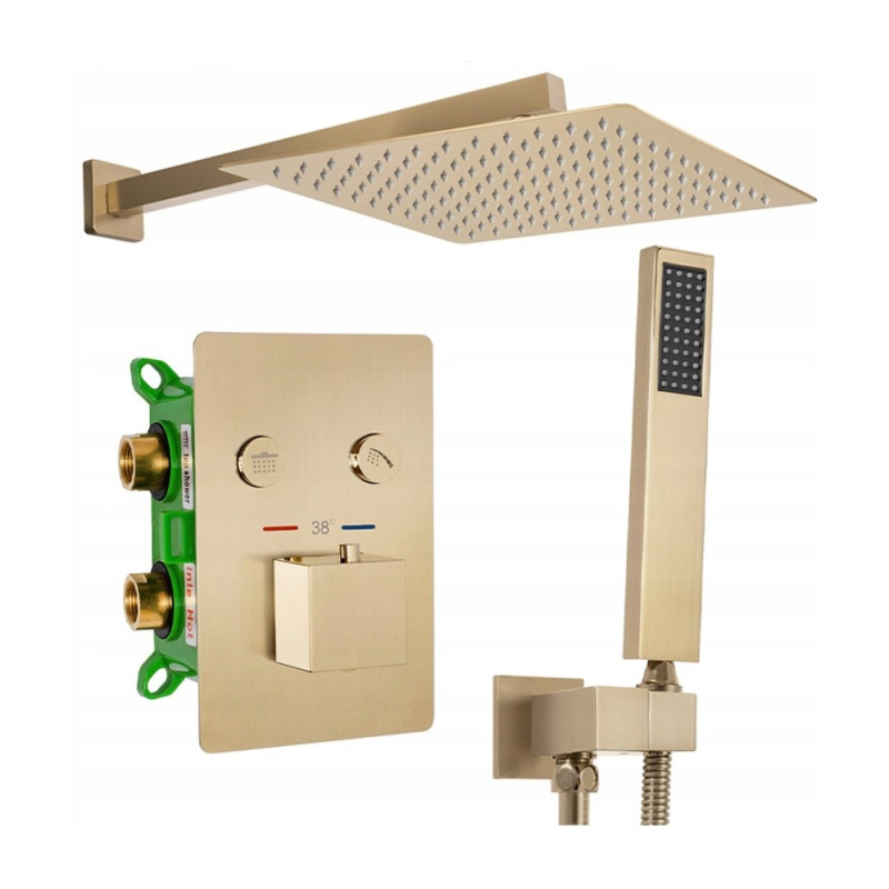 ZŁOTY ZESTAW NATRYSKOWY FENIX-DAVIS Z TERMOSTATEM - LUKSUS I KOMFORT W JEDNYM!