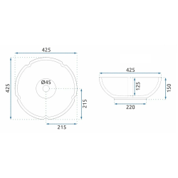 Elegancka Umywalka Nablatowa SEVILLA REA-U7505 - Styl i Funkcjonalność
