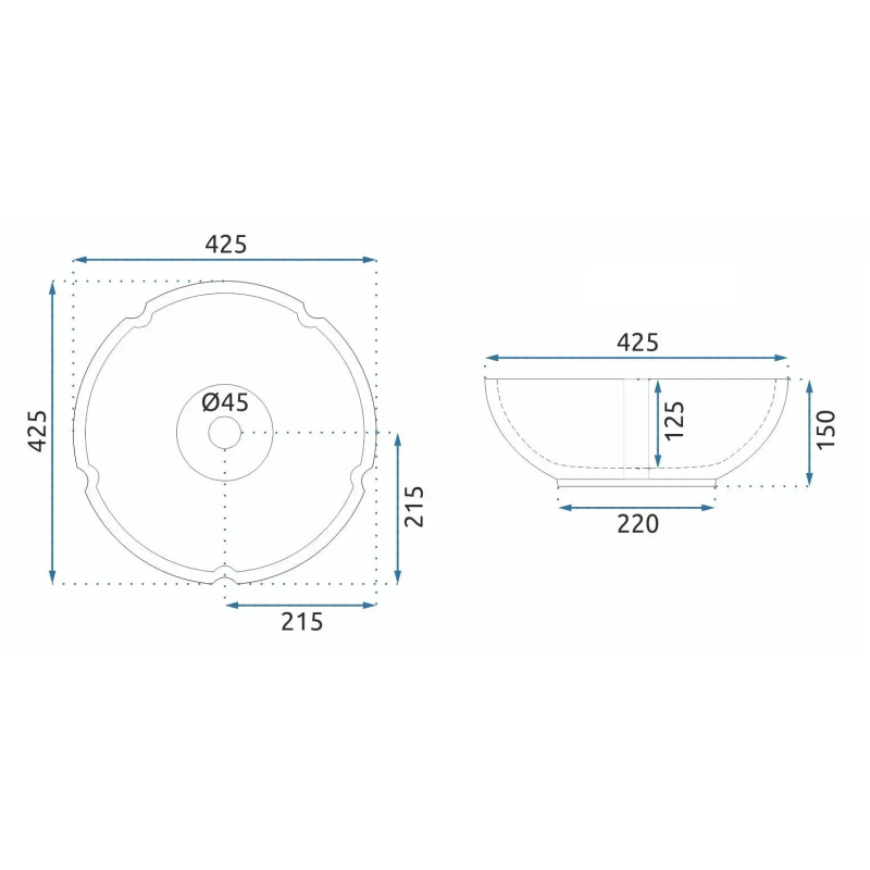 Elegancka Umywalka Nablatowa SEVILLA REA-U7505 - Styl i Funkcjonalność