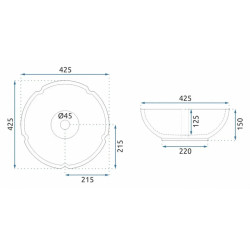 Elegancka Umywalka Nablatowa SEVILLA REA-U7505 - Styl i Funkcjonalność