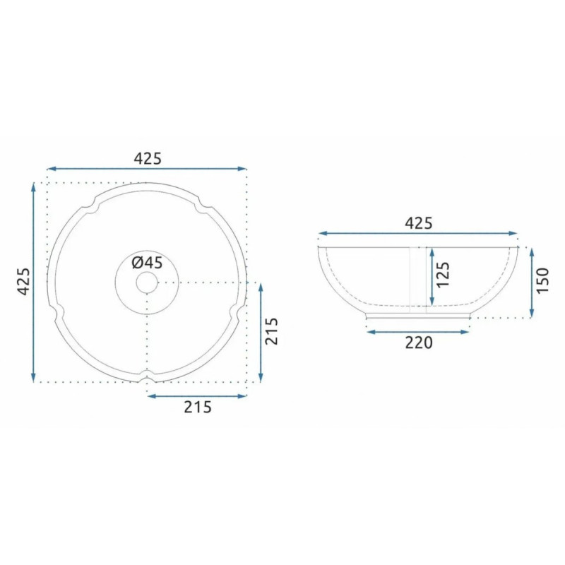 Elegancka Umywalka Nablatowa SEVILLA REA-U7505 - Styl i Funkcjonalność