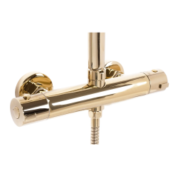 Luksusowy Zestaw Prysznicowy TOM w Złotym Wykończeniu - Elegancja i Styl do Każdej Łazienki