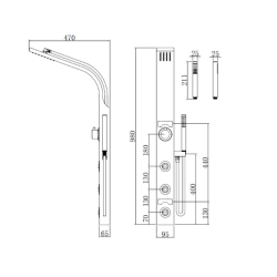 Luksusowy Panel Hydromasażu Peleus AK-61-002 - Relaksacyjna Rewolucja w Twojej Łazience