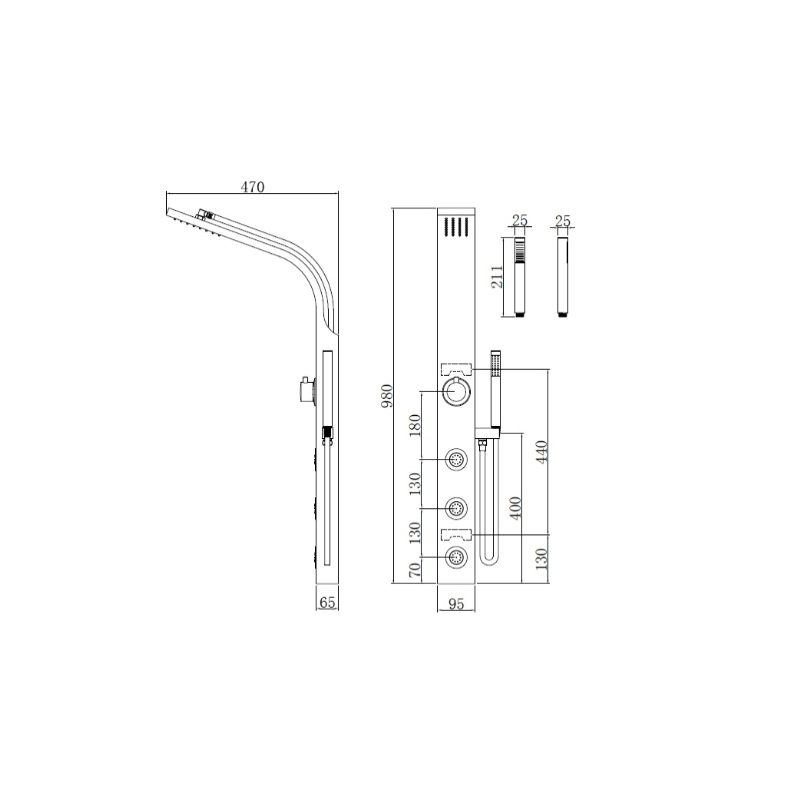 Luksusowy Panel Hydromasażu Peleus AK-61-002 - Relaksacyjna Rewolucja w Twojej Łazience