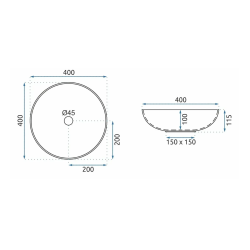 Elegancka Umywalka Nablatowa AZTEC - Nowoczesny Design, Model REA-U7501