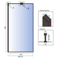 Ekskluzywna Ścianka Prysznicowa BLER 100 - Nowoczesne Wzornictwo dla Twojej Łazienki