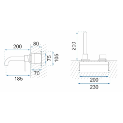 Elegancka Bateria Umywalkowa Lungo do Montażu Podtynkowego z Chromowanym Wykończeniem
