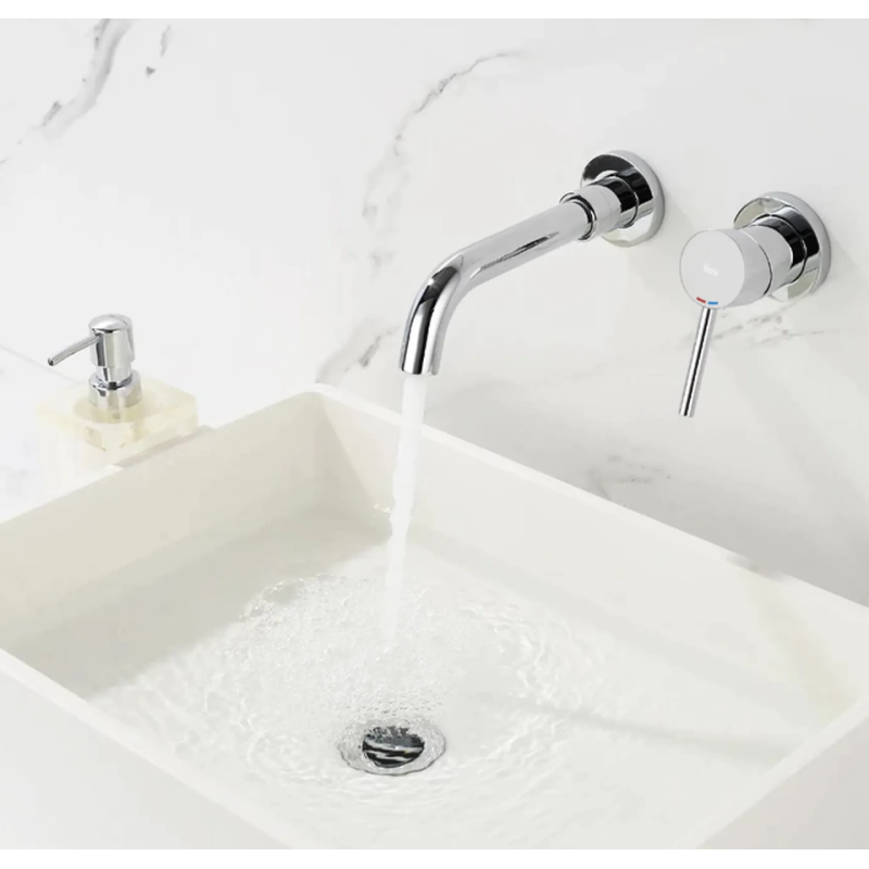 Elegancka Bateria Umywalkowa Lungo do Montażu Podtynkowego z Chromowanym Wykończeniem