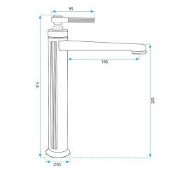 Ekskluzywna bateria umywalkowa MONACO w chromie - Wysoki model dla stylowej łazienki