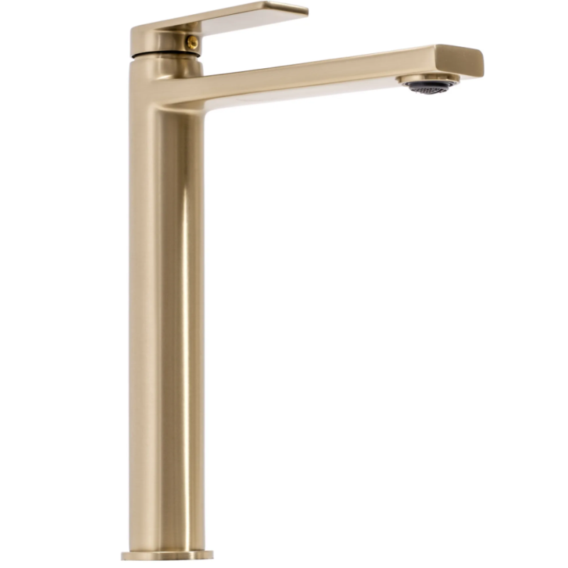 Luksusowa Bateria Łazienkowa Verso Złota Szczotkowana Wysoka Elegancja