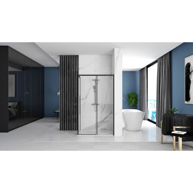 Kabina Prysznicowa Solar Black 90x120 - Elegancja i Nowoczesność dla Twojej Łazienki