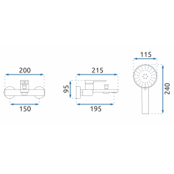 Elegancka Bateria Wannowa Verso w Złotym Szczotkowanym Wykończeniu