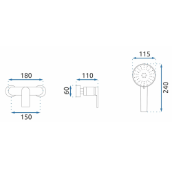 Luksusowy Złoty Zestaw Prysznicowy Verso – Elegancja w Twojej Łazience