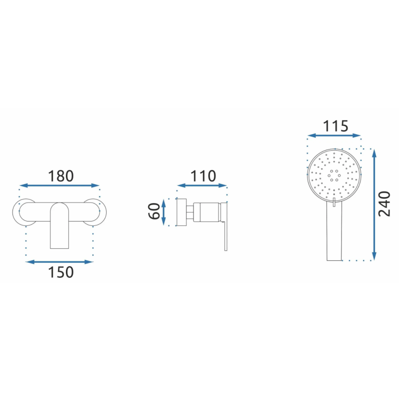 Luksusowy Złoty Zestaw Prysznicowy Verso – Elegancja w Twojej Łazience
