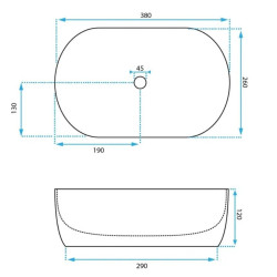 Stylowa Umywalka Nablatowa Amelia Mini Stone Matt – Elegancja w Twojej Łazience