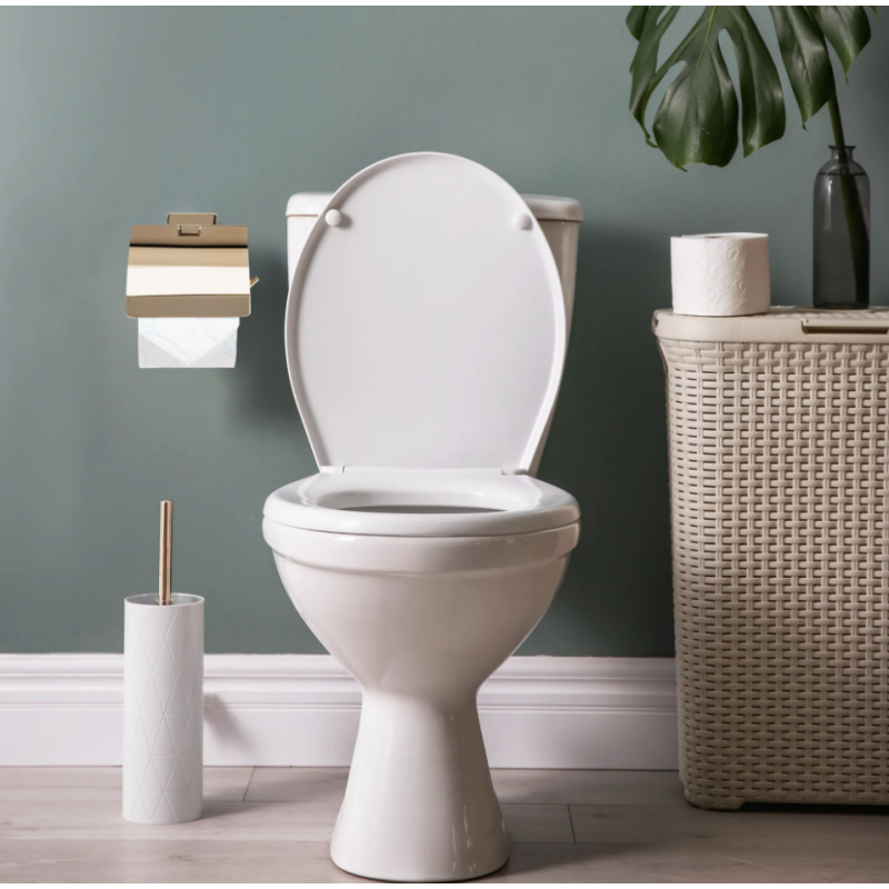 Elegancki Wieszak na Papier, OSTE 05 Złoty Mat - Styl i Funkcjonalność w Łazience