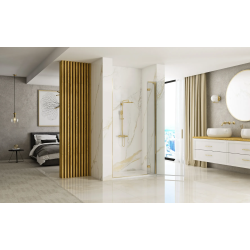 Złote Drzwi Prysznicowe Hugo 90: Luksus i Styl w Twojej Łazience