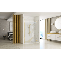 Luksusowe Drzwi Prysznicowe Hugo w Odcieniu Złota, 100 cm – Elegancja i Styl w Twojej Łazience
