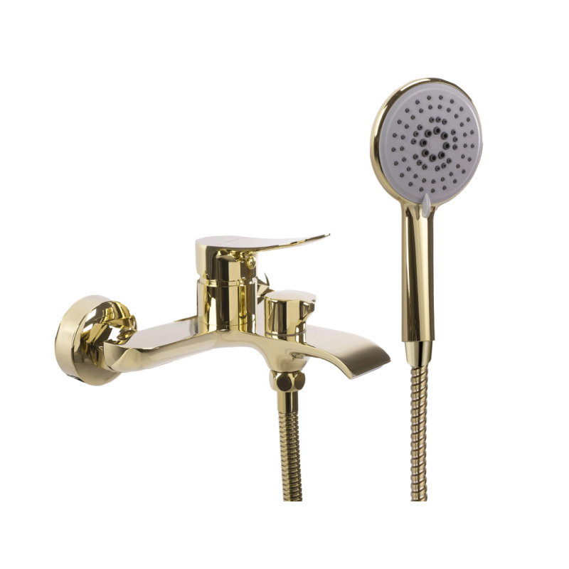 Złota Bateria Wannowa DART – Elegancja i Styl w Twojej Łazience