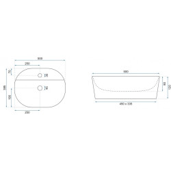 Elegancka Umywalka NABLATOWA CARINA Nowoczesny Design - REA-U0568