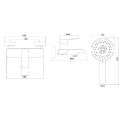 Złota Bateria Wannowa DART – Elegancja i Styl w Twojej Łazience